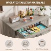 Wooden Dog Crate Furniture with Feeding Bowls & Storage, Heavy-Duty Indoor Dog Kennel End Table, Decorative Dog Crate for Small to Large Dogs - 3 of 4