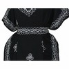HAPPY BAY women's Vacation Casual Swim Holiday Beachwear Summer Beach Dress Short Front Tie Bathing Suit Cover Ups Large-X-Large Black Solid - 3 of 3
