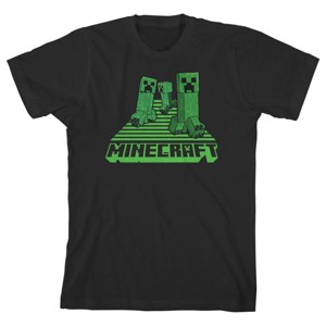 Minecraft Creeper Road Youth Black T-shirt - 1 of 1