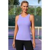 Attraco Women's Workout Tank Tops Seamless Full Length Gym Tops Athletic Yoga Top Built in Bra Sport Tops - 4 of 4