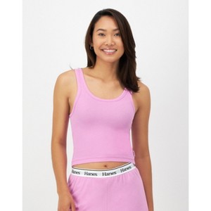 Hanes Originals Comfywear Women's Rib Crop Tank - 1 of 4