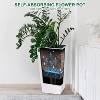 30" Tall Planters, Set of 2, Black Outdoor/Indoor Pots with Drainage Holes, Water Level Monitor, Inner Bucket & Auto Watering, White - 3 of 4