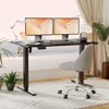 Sweetcrispy 63 Inches Electric Standing Desk with Memory Preset and T - Shaped Metal Bracket - Ergonomic Height Adjustable Desk for Home Office - 3 of 4