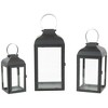 Northlight Set of 3 Black Traditional Style Candle Lanterns 12.75" - 4 of 4