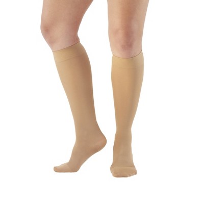 Ames Walker AW Style 211 Adult Microfiber Opaque 20-30 mmHg Compression Knee Highs