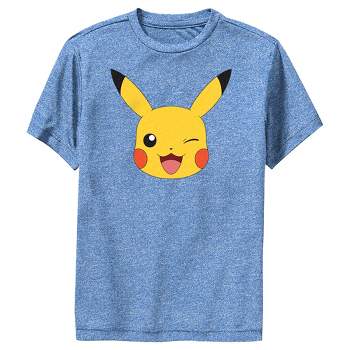 Boy's Pokemon Pikachu Wink Face Performance Tee