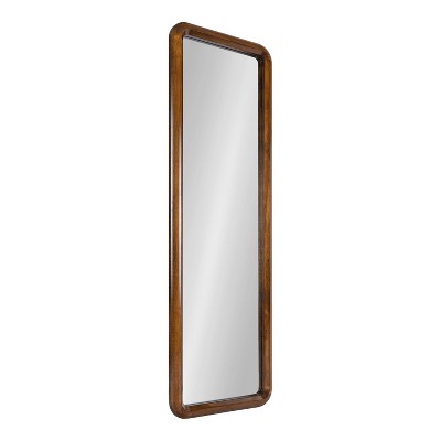 16" x 48" Pao Full Length Wall Mirror Walnut Brown - Kate & Laurel All Things Decor