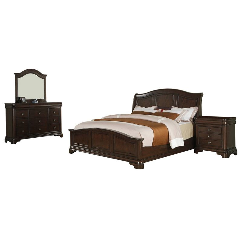 4pc Queen Conley Panel Bedroom Set Cherry - Picket House Furnishings, 1 of 9
