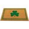 Northlight Natural Coir Shamrock with Stripes Outdoor Doormat 18" x 30" - 3 of 4