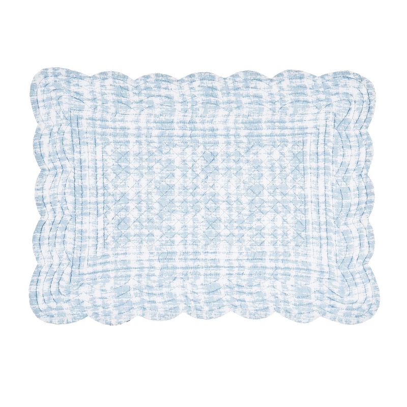 C&F Home Meraki Island Quilted Reversible Blue Coastal Placemat Set of 6, 4 of 10