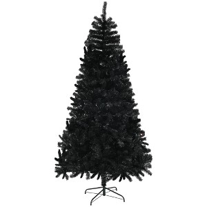 Aghana Digitals 6ft Black Artificial Christmas Tree with 1000 Branch Tips, Flame Retardant Hinged - 1 of 4