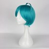 Unique Bargains Women's Halloween Wigs 14" Blue with Wig Cap Straight Hair - image 3 of 4