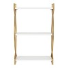 Kate and Laurel Arietta Rectangle MDF Accent Shelf, 18x7x28, Gold and White - 2 of 4
