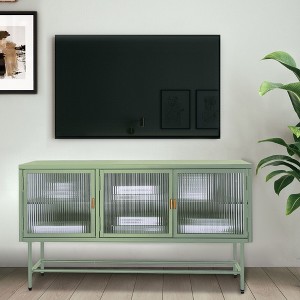 NicBex TV Stand Retro Style TV Console with Enclosed Storage Display Cupboard Entertainment Center with Detachable Shelves - 1 of 4