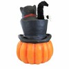Bethany Lowe 21.0 Inch Top Hat Surprise Jack O' Lantern Halloween Black Cat Animal Figurines - 3 of 3