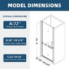NicBex Shower Door  29.4" Wx72" H Pivoting Tub Shower Doors with 1/4" (6mm) Tempered Glass Door and 304 Stainless Steel Open Outside, Matte Black - 4 of 4
