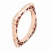 Black Bow Jewelry 2.25mm Stackable 14K Rose Gold Plated Silver Square Heart Band - 3 of 4