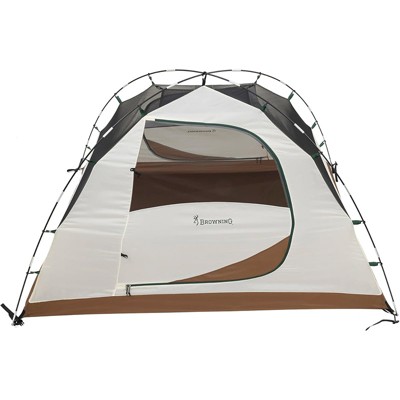 Green and Brown 4-Person Dome Tent with Vestibule