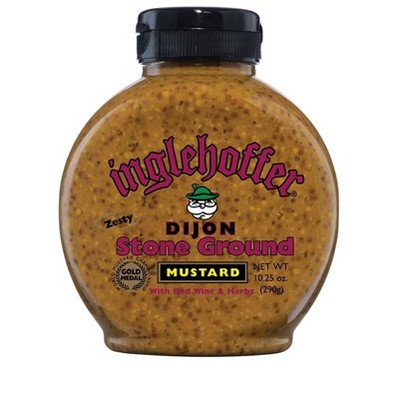 Inglehoffer Dijon Stone Ground Mustard Squeeze Bottle - 6 pack, 10.25 oz