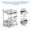 Mojgar Medical Carts with Wheels 2 Tier Mobile Esthetician Cart 330 LBS Load Hospital Trolley Cart for Ultrasound Scanner Utility - 4 of 4