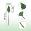 Unique Bargains Plastic Artificial Fake Stem Leaf Branches Decor Green 10 Pcs - 2 of 4