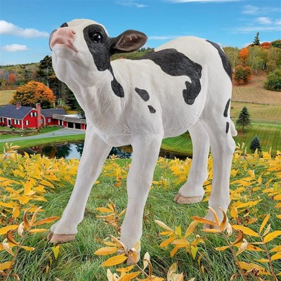 Clarabelle White and Black Resin Farm Animal Cow Statue