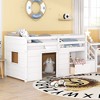 Okak 94.56IN Twin Size Kids Loft Bed with Drawers and Shelves, Bunk Bed with Ladder and Safety Guardrail, Bed Frames for Kids Room - 2 of 4