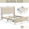 Queen Size Bed Frame With 2 Storage Drawers, Headboard, Built-in USB Charging, Storage Shelf Upholstered Bed Frame, No Box Spring Needed Bed Frame - 4 of 4