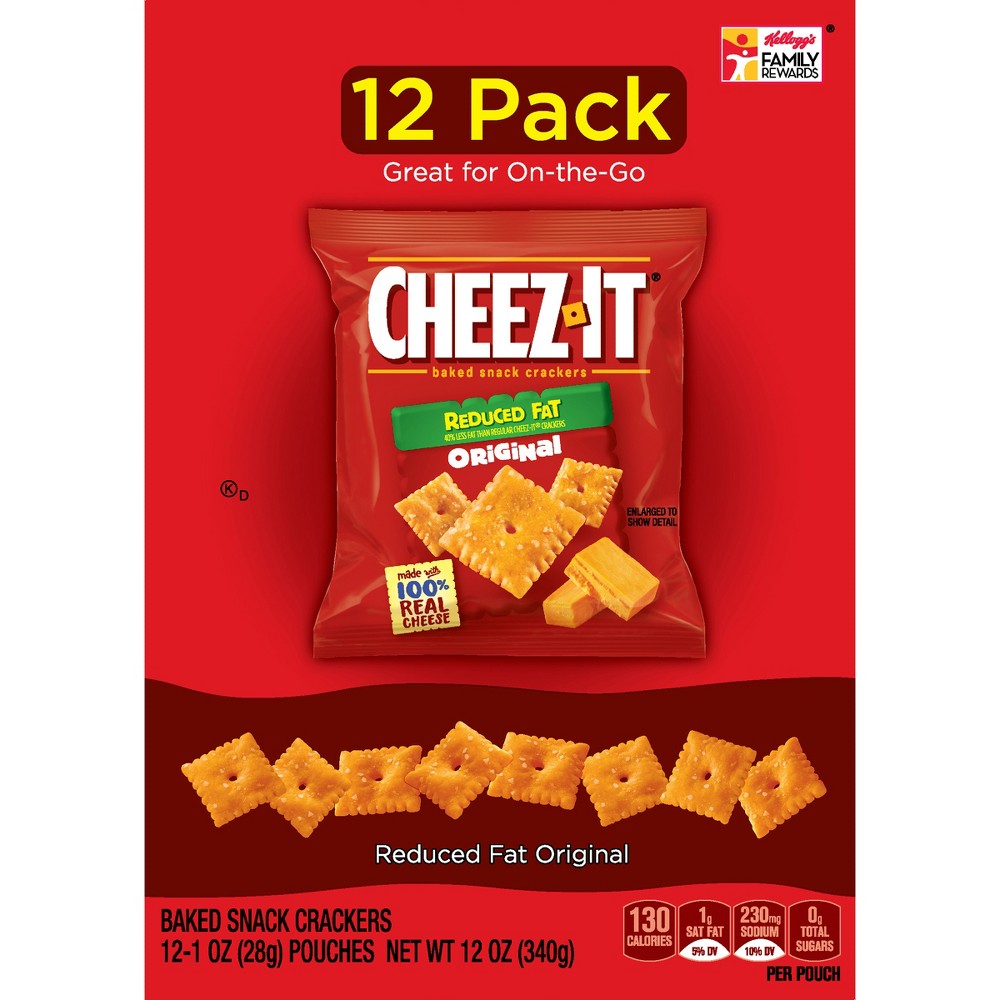 UPC 024100940196 product image for Cheez-It Reduced Fat Baked Snack Crackers - 1oz - 12ct | upcitemdb.com