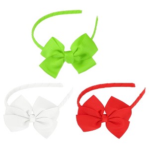 Unique Bargains Non-slip Fashion Bowknot Headband 0.35" Wide 3 Pcs - 1 of 4