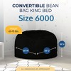 Ultimate Sack 6ft Bean Bag Chair, Oversized Comfortable Indoor Floor Lounger, Giant Foam-Filled Furniture for Relaxing, Black Fur - 3 of 4