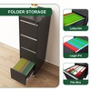 KWPZQEB Drawer Mobile File Cabinet with Lock, Metal Vertical Filing Cabinets for Home Office Organizer Letters/Legal/A4, Space-Saving Design - 4 of 4
