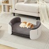 SEVOBAL Pet Bed Scandinavian Style Cat Couch with Removable Cover Elevated Design for Indoor Living Room Cats, Multicolor, 33.46"*20.07"*10.23" - 2 of 4