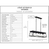 Urban Ambiance Luxury Industrial Chandelier 9''H x 38''W,  Midnight Black Finish,  Berkeley Collection, UHP3920 - 3 of 4