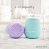 WeeSprout Silicone Baby Training Cups - Set of 2 Soft Silicone Cups - 2 oz Open Cup for Baby 6+ Months - Non-Slip Grip, Weighted Base - 2 of 4