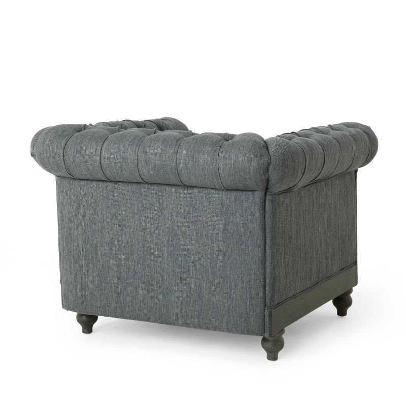 Castalia Chesterfield Tufted Fabric Club Chair with Nailhead Trim - Christopher Knight Home, 4 of 11