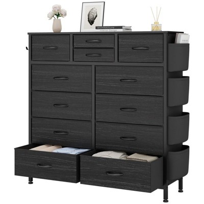 Gikpal 12 Drawer Dresser for Bedroom, Cupboards & Cabinets, Tall Dressers & Chests of Drawers for Bedroom, Side Pockets and Hooks, Living Room