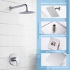 WOWOW Single Handle 5-Spray Patterns Shower Faucet 1.8 GPM with High Pressure Showerhead and Valve in Brushed Nickel - 2 of 4