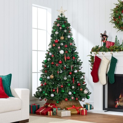 33.5'' Green Spruce Artificial Christmas Tree with Lights