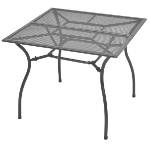 vidaXL Outdoor Table Anthracite Steel 35.4 in x 35.4 in Durable - 1 of 2