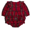 RuffleButts Baby Girls Woven Long Sleeve Waterfall Bow Bubble Romper - 2 of 2