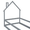 CAVINAS Twin Size Wood Floor Bed with House-shaped Headboard,Toddler Floor Bed with Fence for Kids,Girls,Boys - 4 of 4