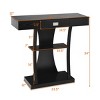 Costway Console Table Sofa Entry Hallway Porch Desk Storage Display Shelves W/Drawer - image 2 of 4