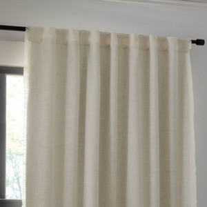 Blackout Slub Weave Raw Edge Curtain Panel - Threshold™ - 1 of 4