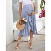 Clearlove Women's High Waist Lrregular Skirts Ruffled Tiered Casual A Line Swing Boho Skirts for Women - 3 of 4