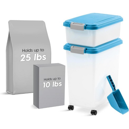 Iris Blue Airtight Pet Food Storage Container, 12 qt.