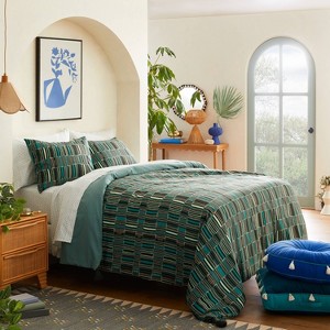 Jungalow Sun in the Water Duvet Cover & Sham Set Teal - Opalhouse™ designed with Jungalow™ - 1 of 4