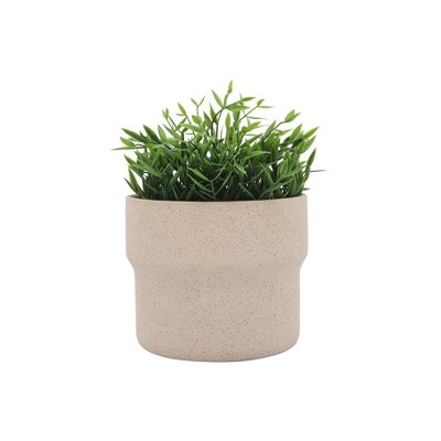 Tan Ceramic Mushroom Planters Set of Three for Indoor/Outdoor Use