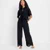 Women's High-Rise Wide Leg Embellished Eyelet Pull-On Pants - Future Collective - 3 of 3