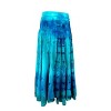 Agan Traders Women's Boho Summer Tie-dye High Waistband A Line Flared Maxi Skirt - 4 of 4